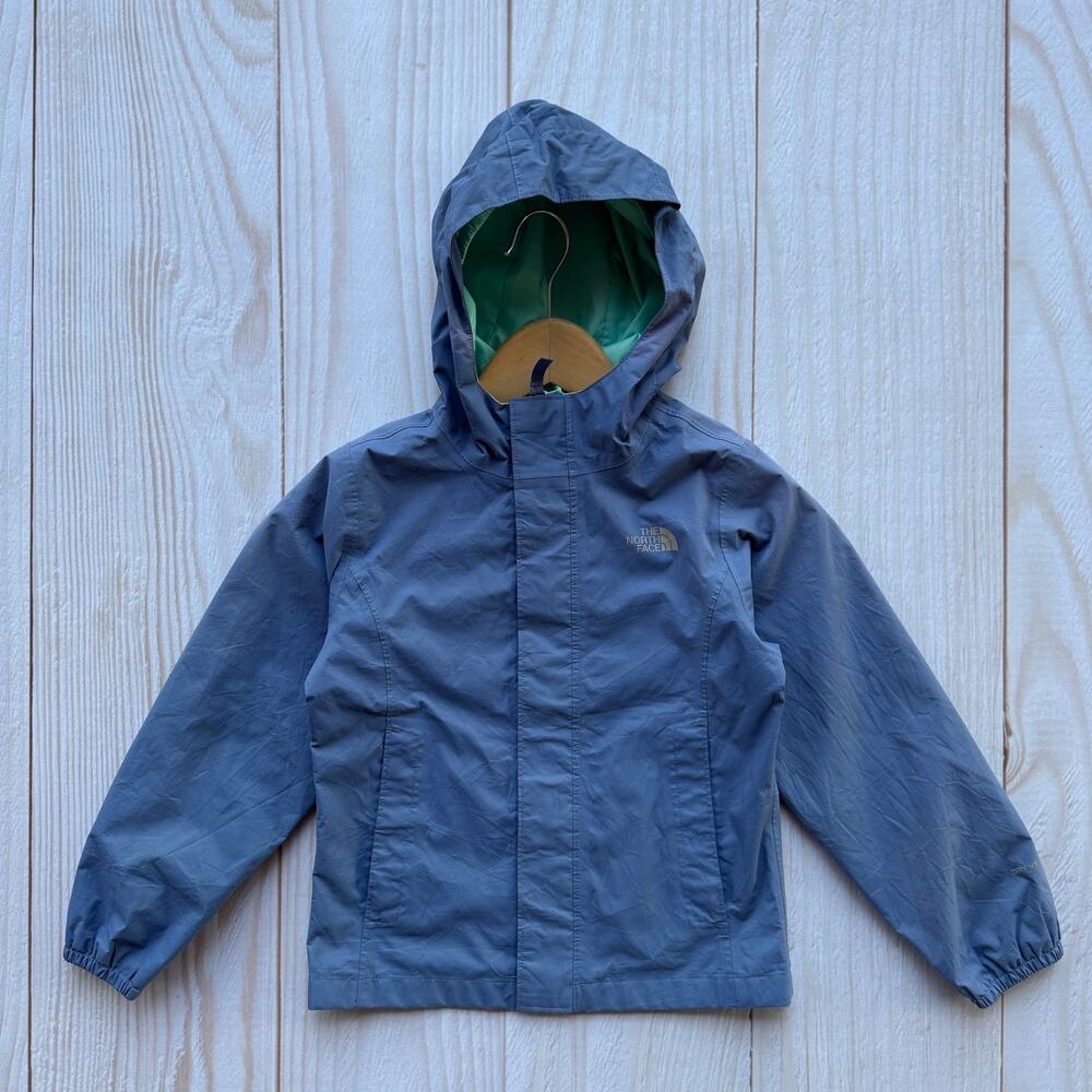 The North Face Dryvent Kids XS (6) Waterproof Hooded Rain Coat Jacket Blue